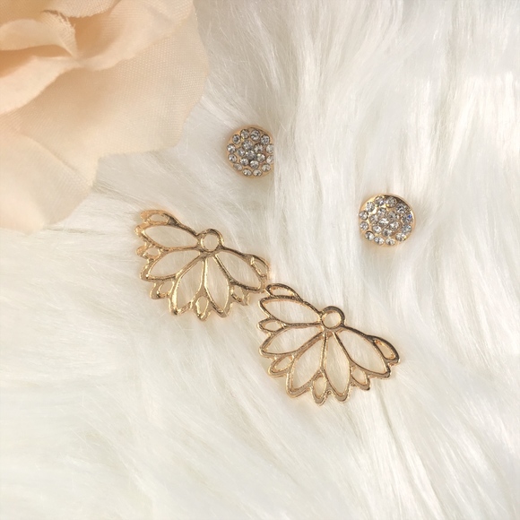 Rhinestone Peekaboo Earrings - Picture 7 of 8